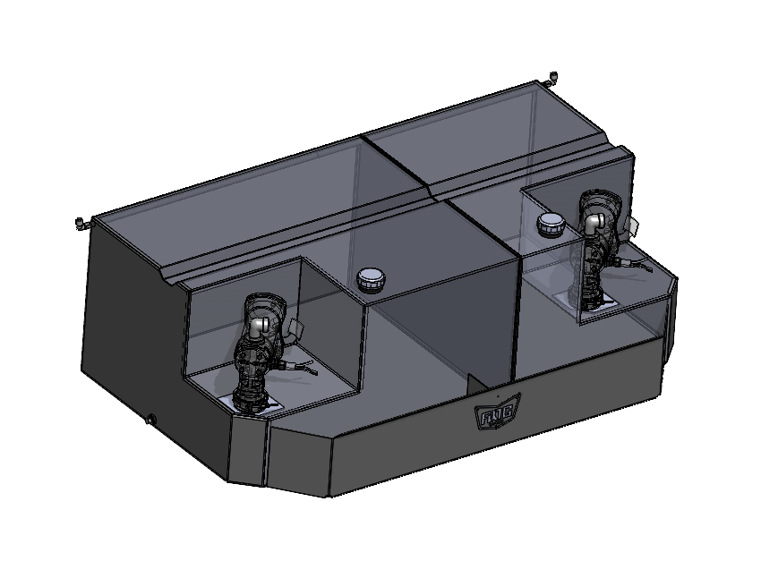 100 gal. dual cell tank CAD details