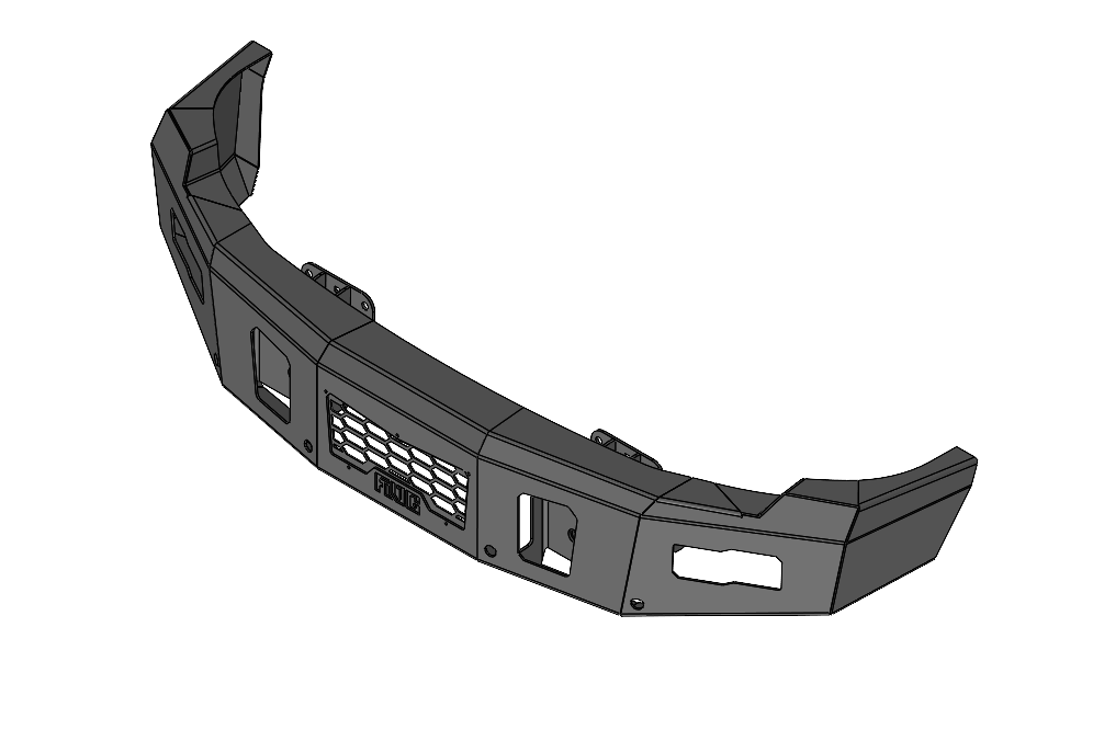 Work Demon Series 2024-2028 GMC 2500/3500 Front Bumper