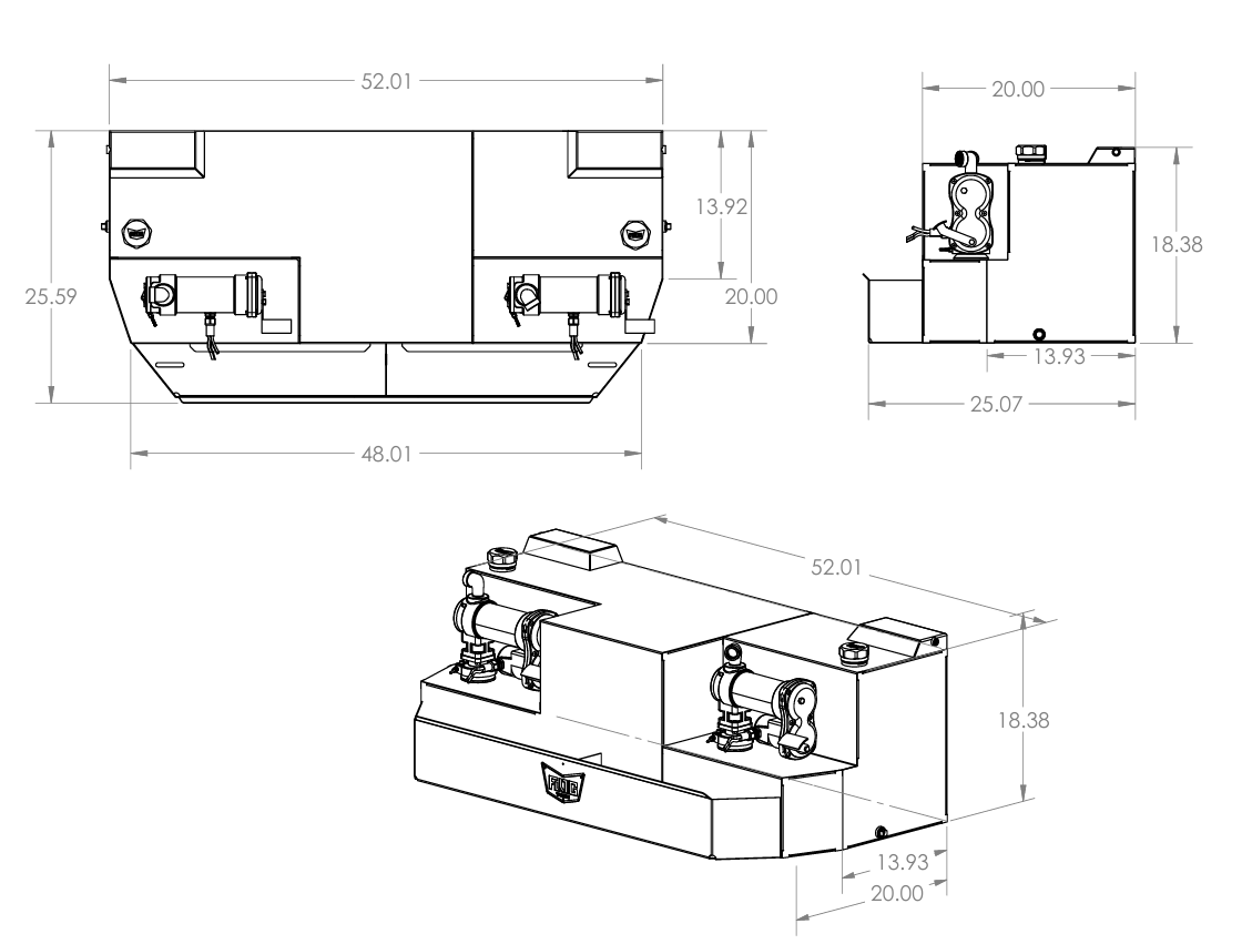 60 Gal. Dual Cell Fuel Transfer Tank