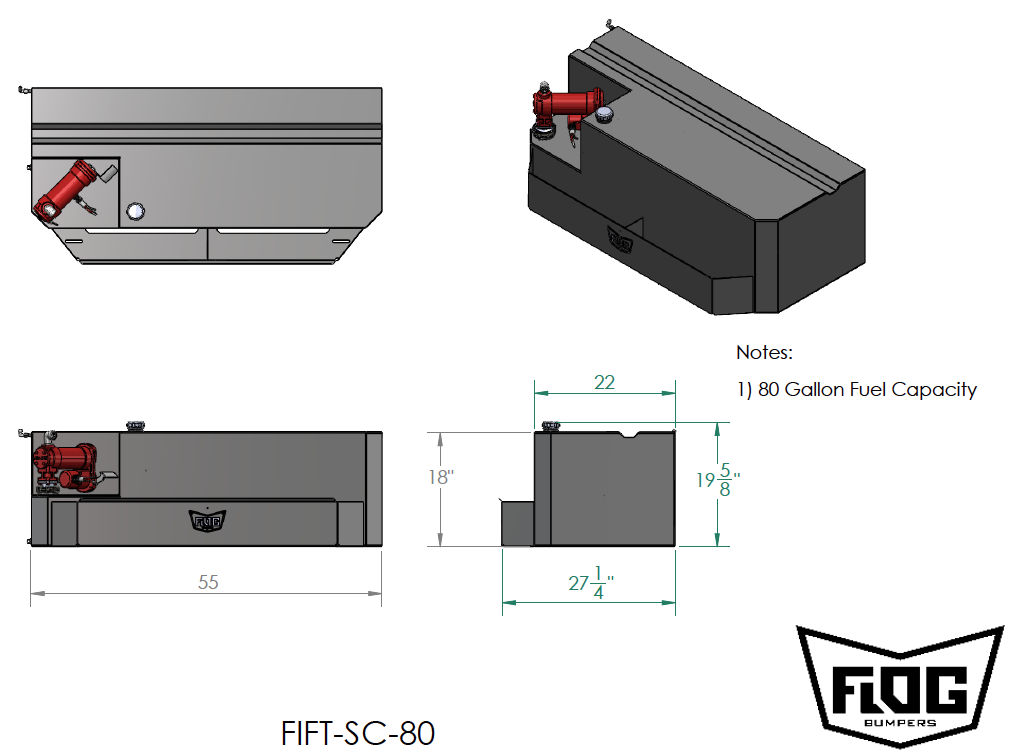 80 Gal. Single Cell Fuel Transfer Tank