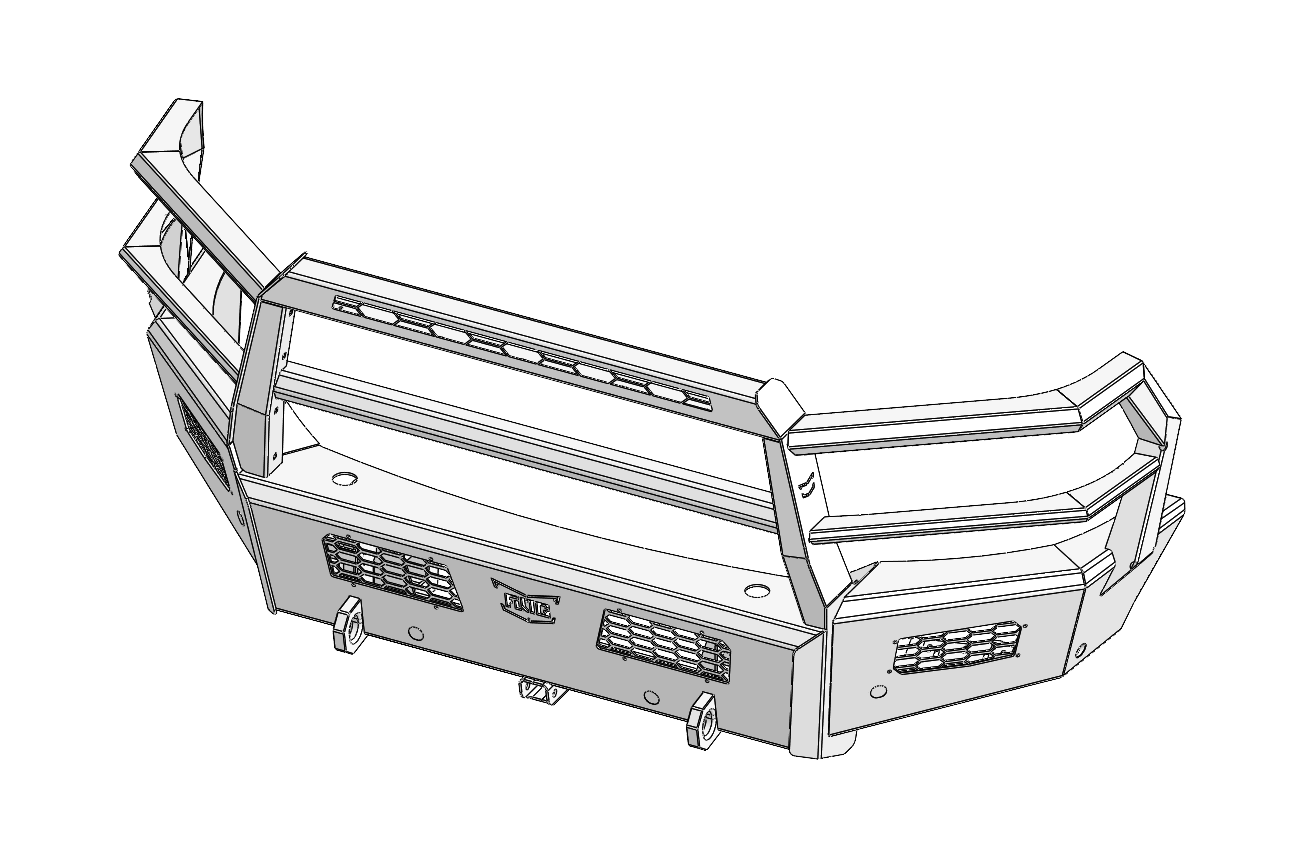 Frontier Series 2019-2024 Ram 2500/3500 Front Bumper - Full Guard