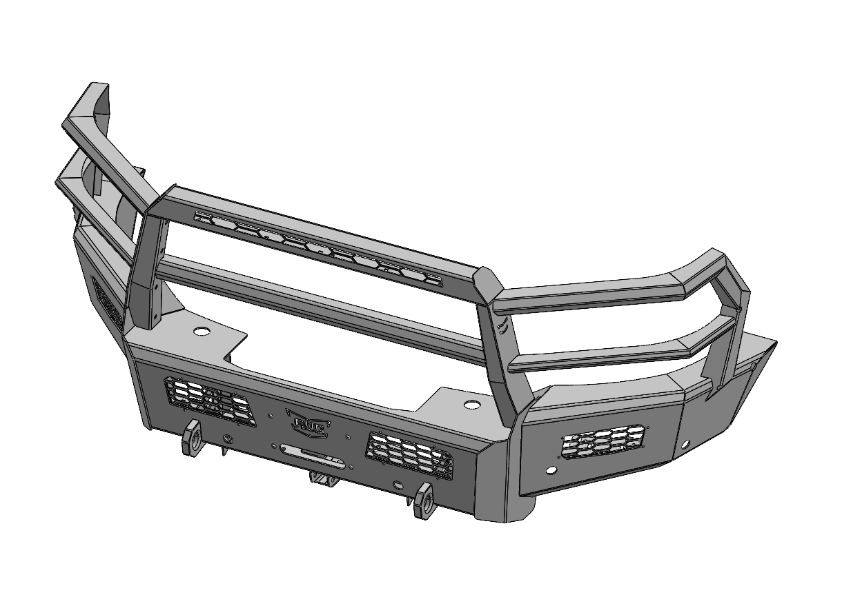 Frontier Series 2019-2024 Ram 4500/5500 Front Bumper - Full Guard
