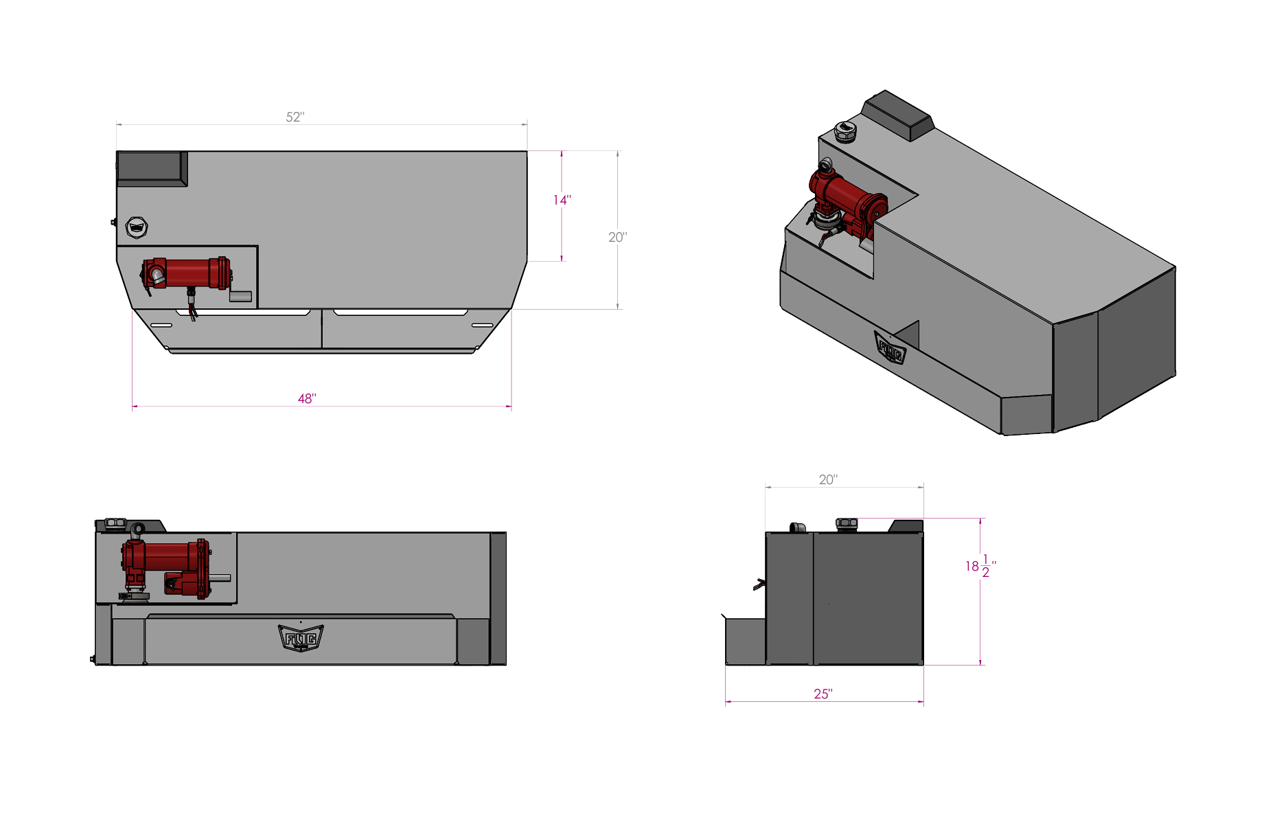 60 Gal. Single Cell Fuel Transfer Tank