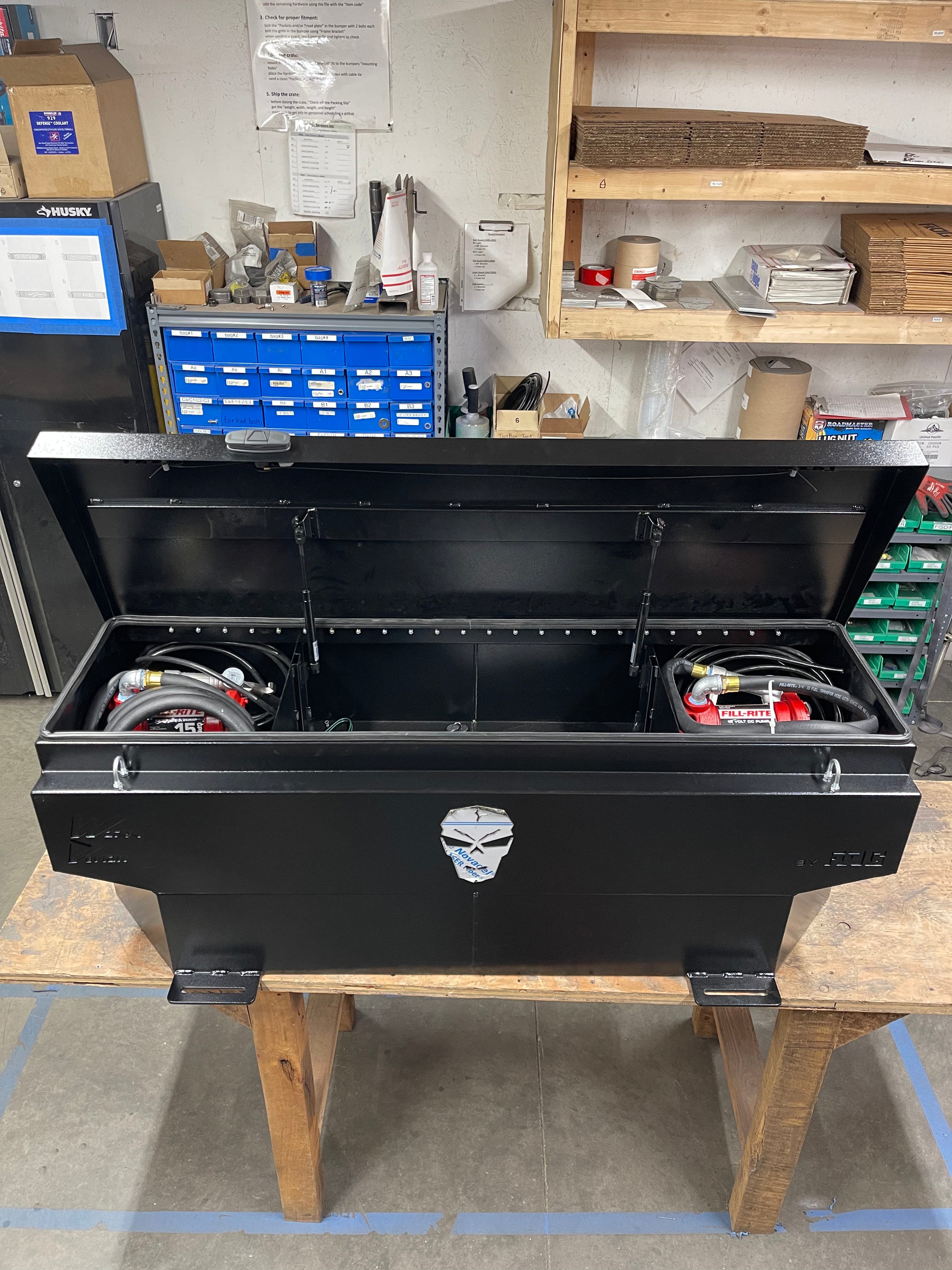 70 Gal. Dual Cell Fuel Transfer Tank With Toolbox – Flog Industries