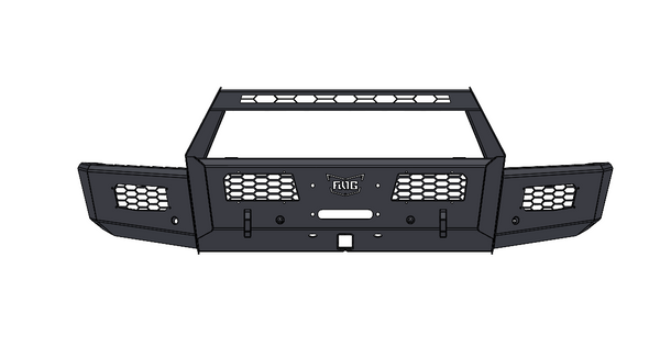 Frontier Series 2015-2019 Chevy 2500/3500 Front Bumper - Bull Bar