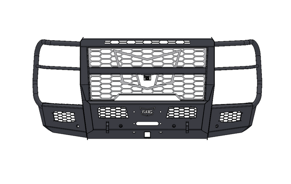 Frontier Series 2015-2019 Chevy 2500/3500 Front Bumper - Full Guard Model