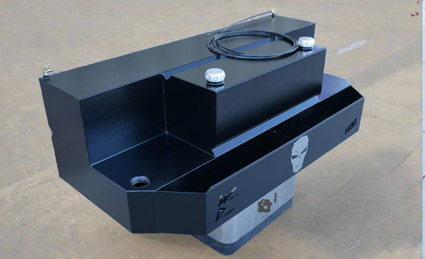100 gallon black powder coated dual cell fuel transfer tank without fuel pumps