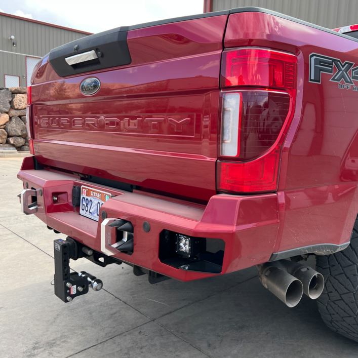 thumbnail image 2 of Rear Bumper Assembly For 2017-2022 Ford F-250 F-350 – Chrome, Without Park Assist, Direct Fit 2 of 4